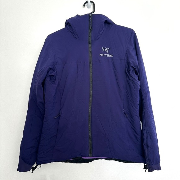 Arcteryx Atom SV Hoodie Jacket Womens Medium Blackberry Lightweight Packable - Picture 1 of 12